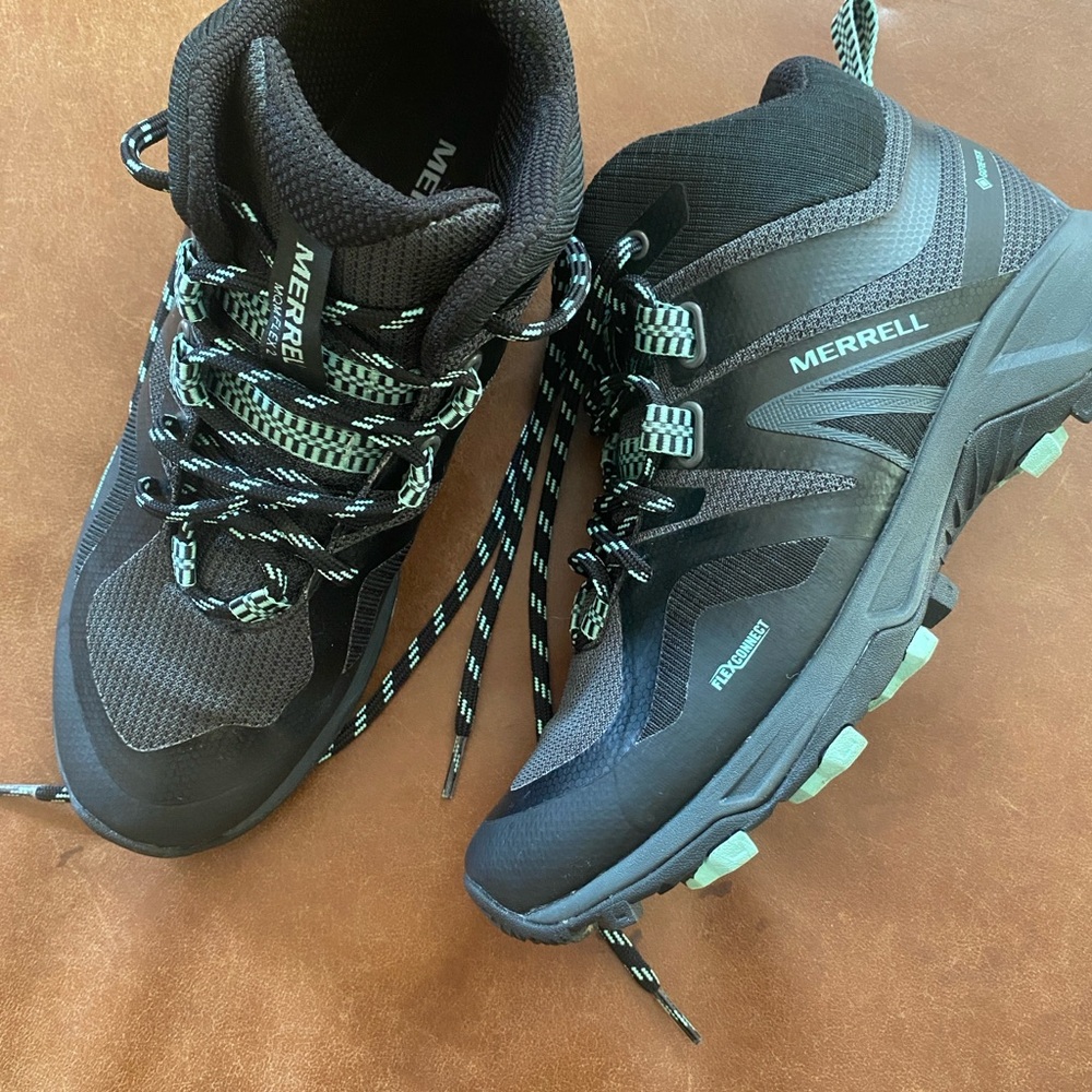 Merrell MQM Flex 2 Mid Goretex Black/gray waterproof hiking boots W8 - Picture 3 of 8